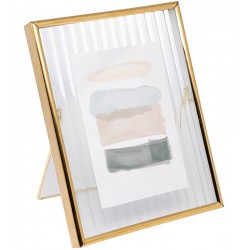 Porta 10x15cm Retrato De Metal Dourado